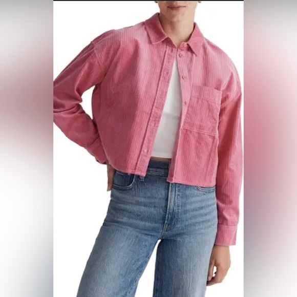 Madewell Variegated Corduroy Button-Up Shirt - Picture 1 of 10